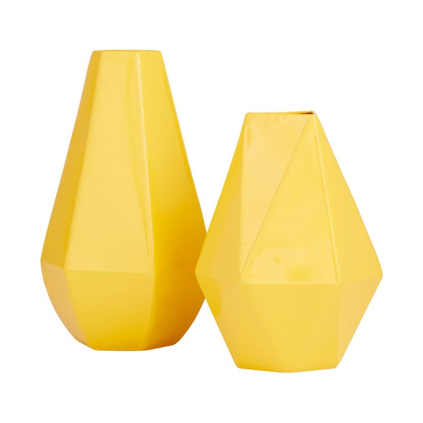 Contemporary Metal Vase - Set of 2