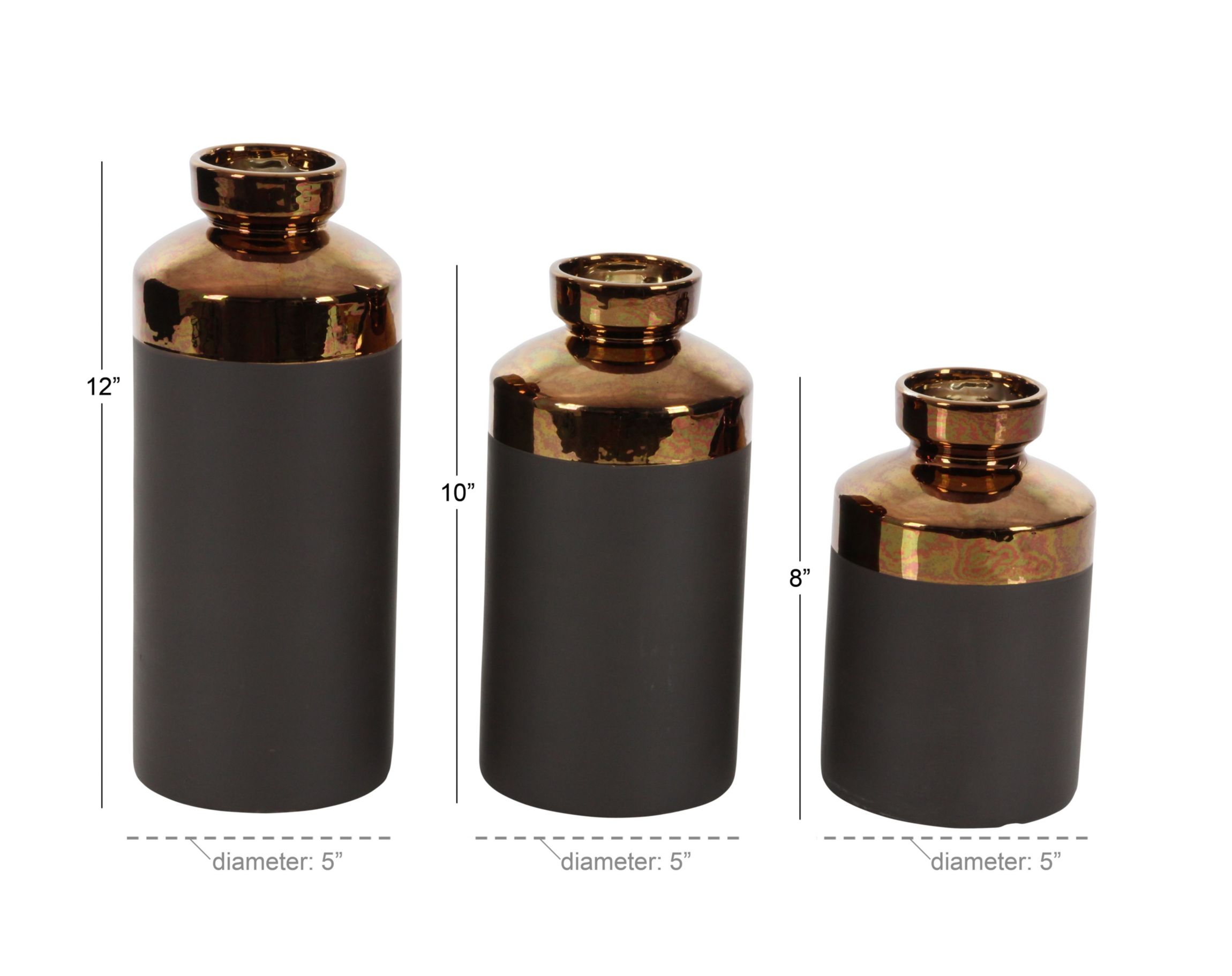Contemporary Ceramic Vase - Set of 3