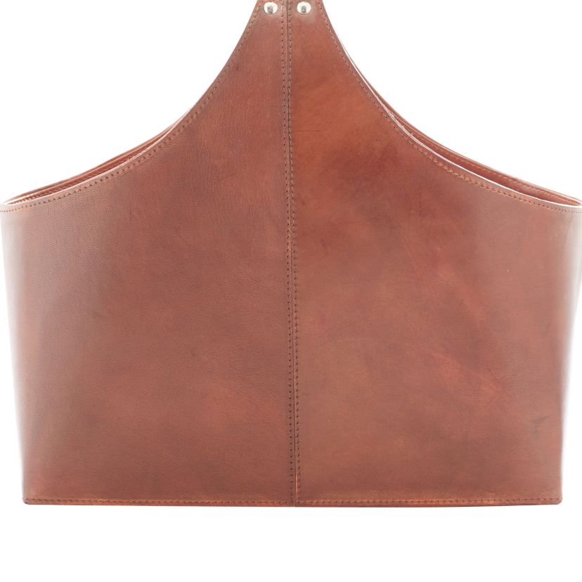 Modern Leather Magazine Holder