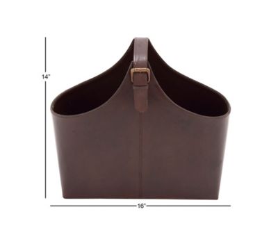 Modern Leather Magazine Holder