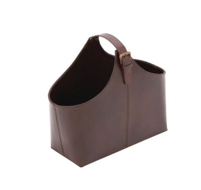 Modern Leather Magazine Holder