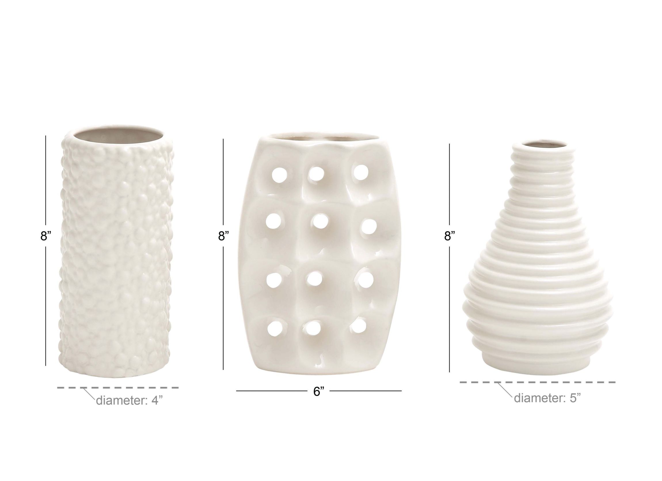 Modern Ceramic Vase - Set of 3