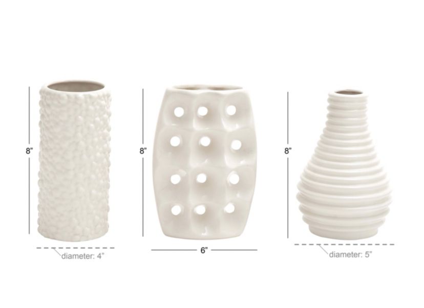 Modern Ceramic Vase - Set of 3