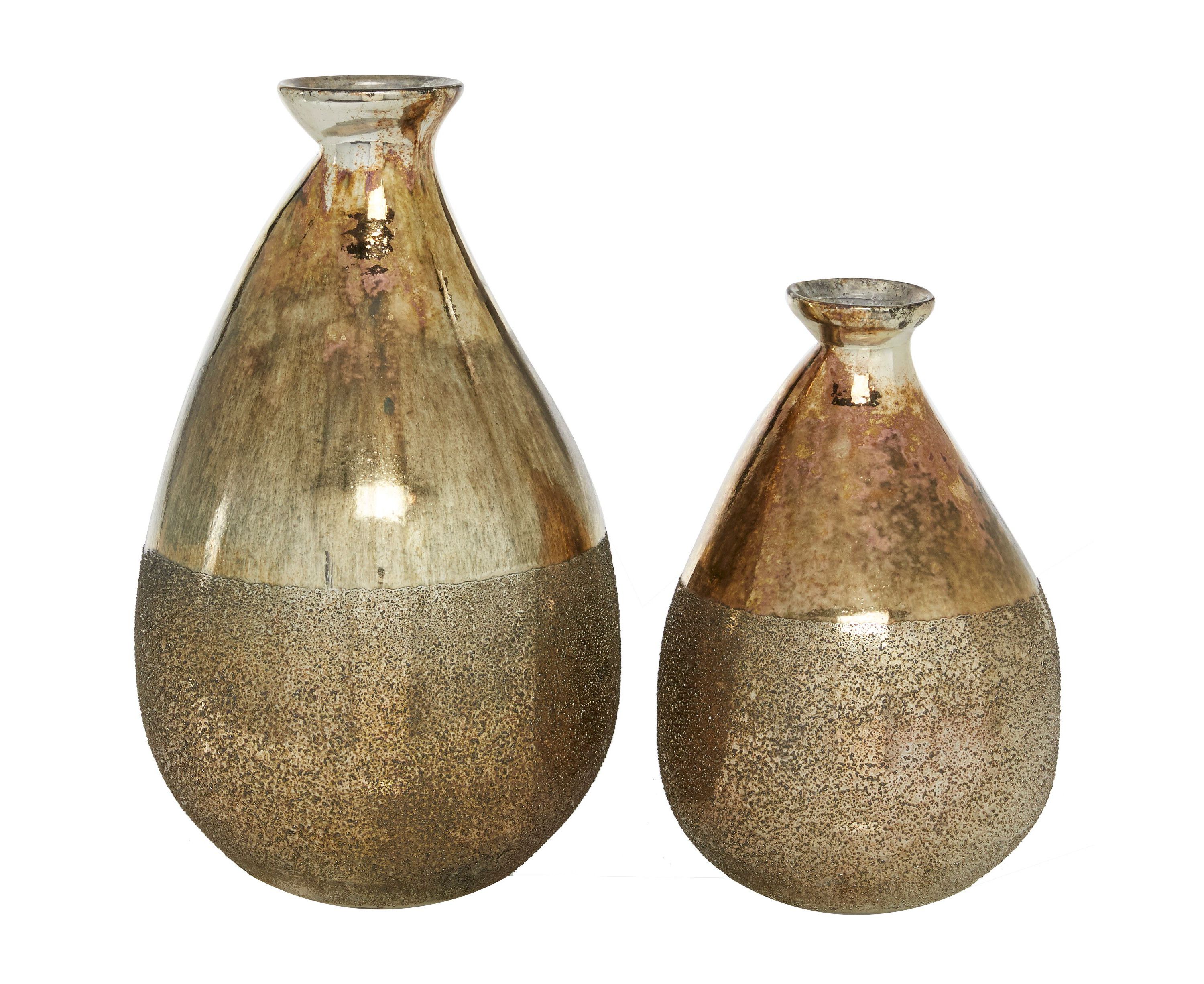 Rustic Glass Vase - Set of 2