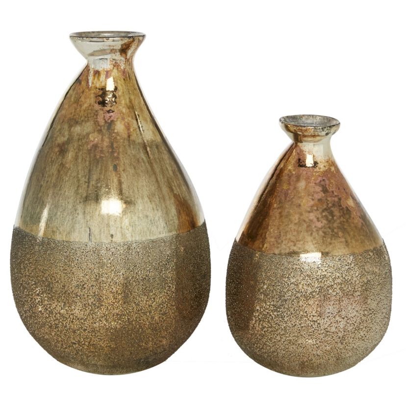 Rustic Glass Vase - Set of 2
