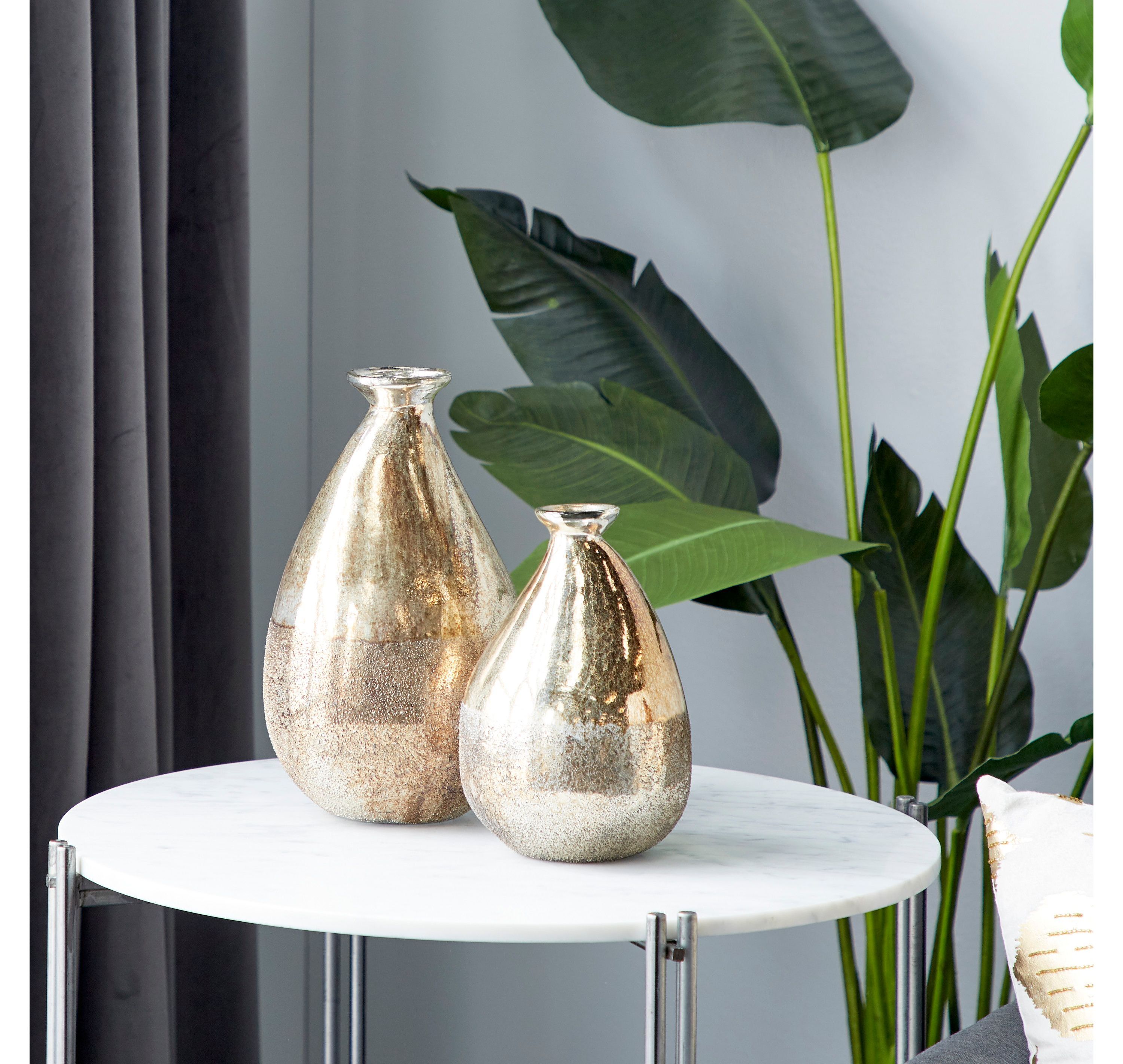 Rustic Glass Vase - Set of 2