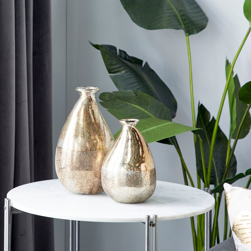 Rustic Glass Vase - Set of 2