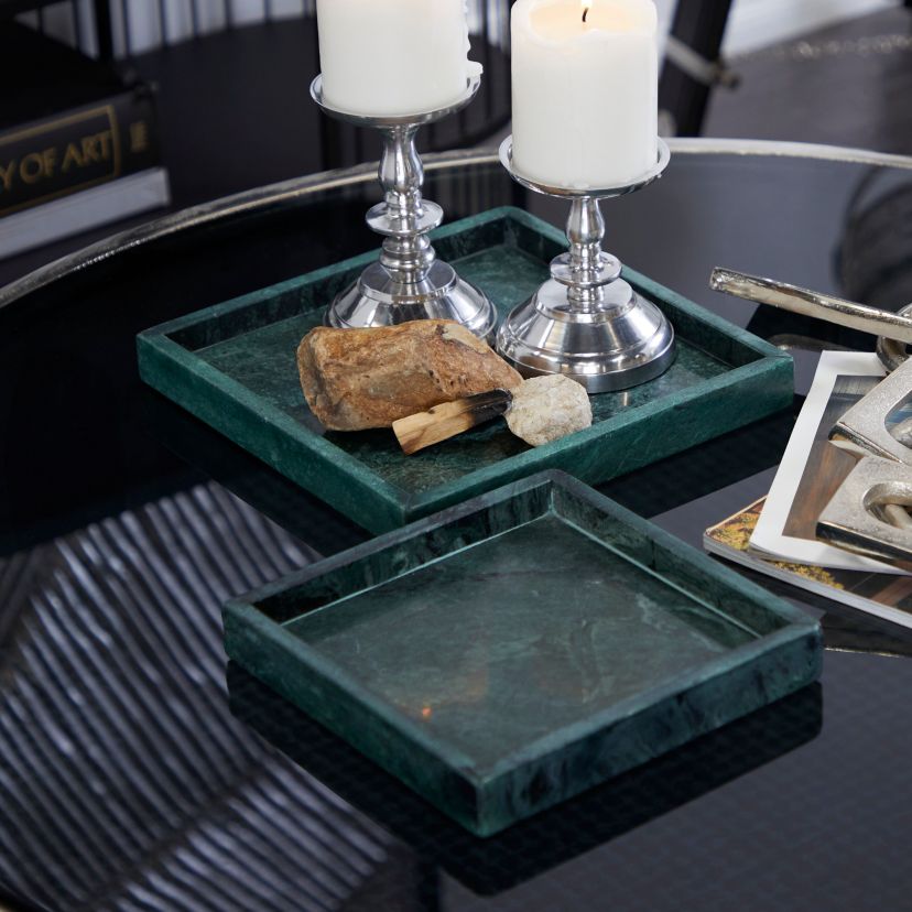 Modern Marble Tray - Set of 2