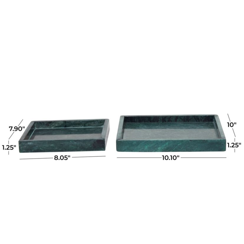 Modern Marble Tray - Set of 2