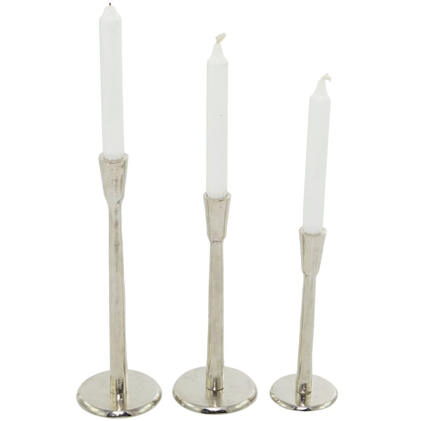 Modern Aluminum Candle Holder - Set of 3
