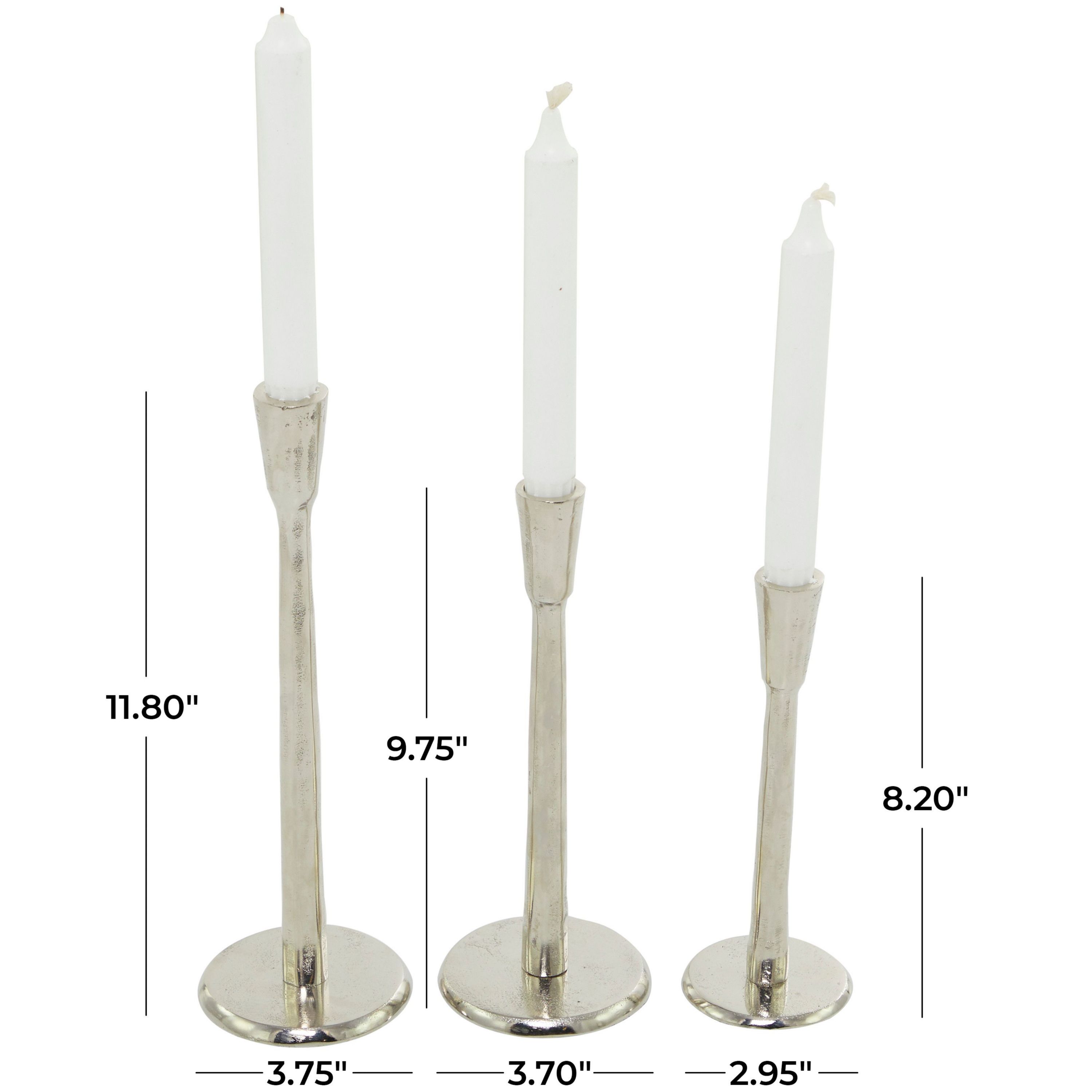 Modern Aluminum Candle Holder - Set of 3