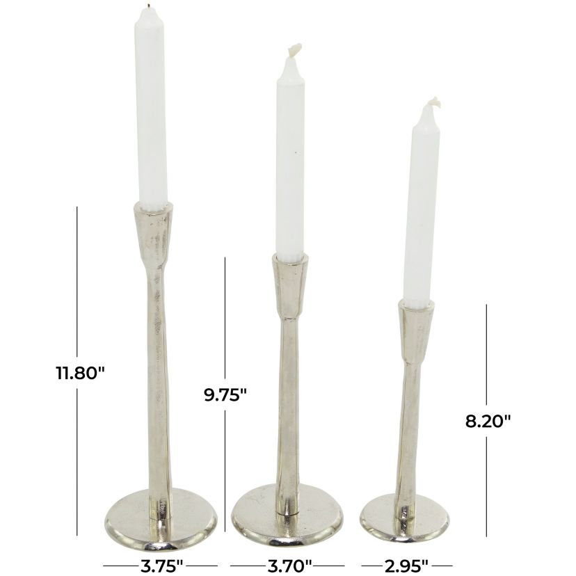 Modern Aluminum Candle Holder - Set of 3
