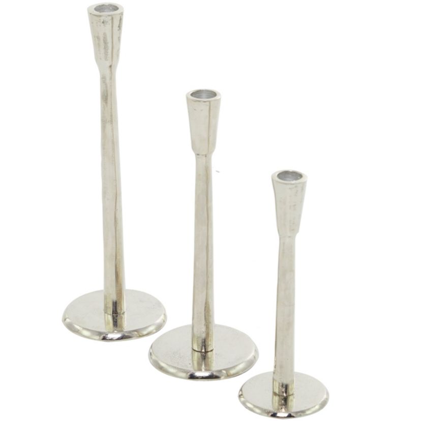 Modern Aluminum Candle Holder - Set of 3