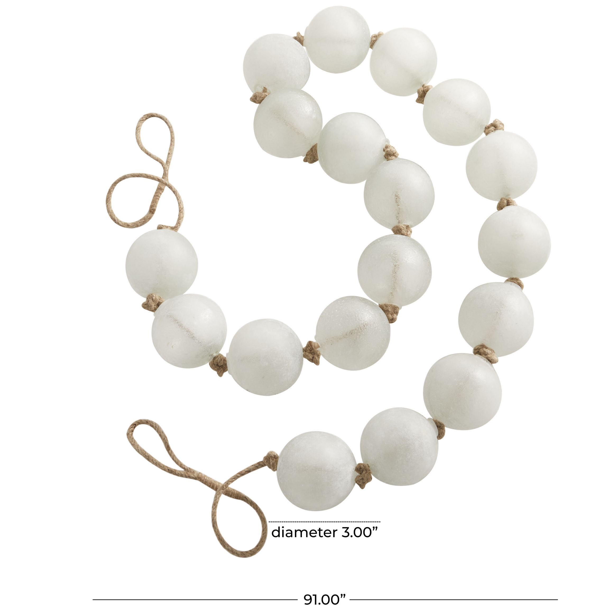 Coastal Glass Garland with Tassel