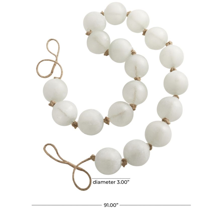 Coastal Glass Garland with Tassel