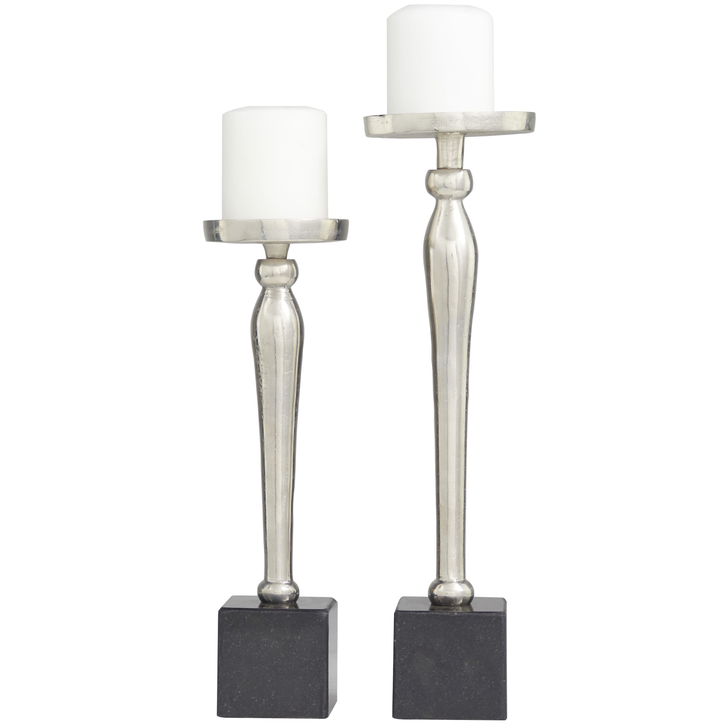 Glam Aluminum Candle Holder - Set of 2