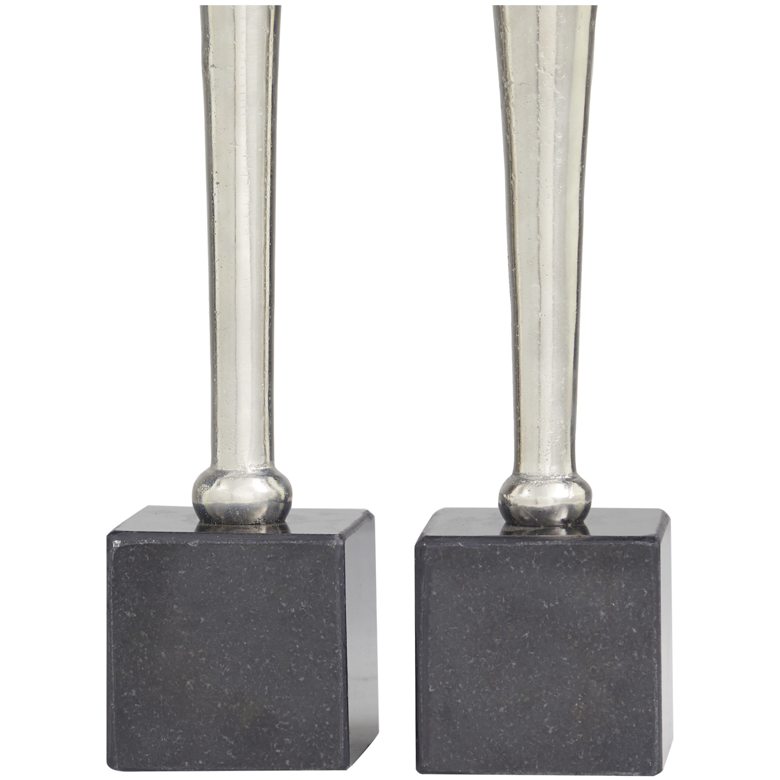 Glam Aluminum Candle Holder - Set of 2