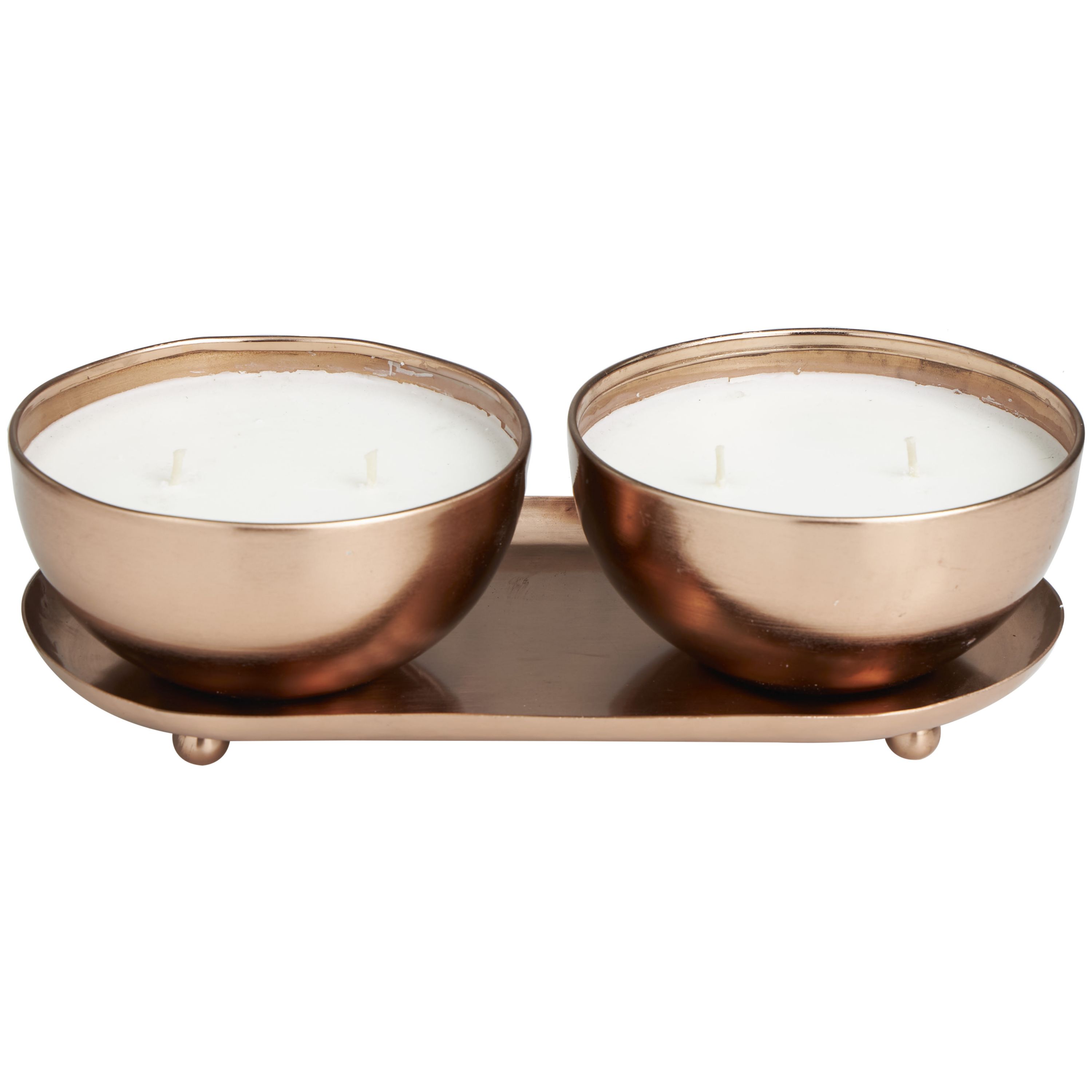 Modern Metal Candle - Set of 2