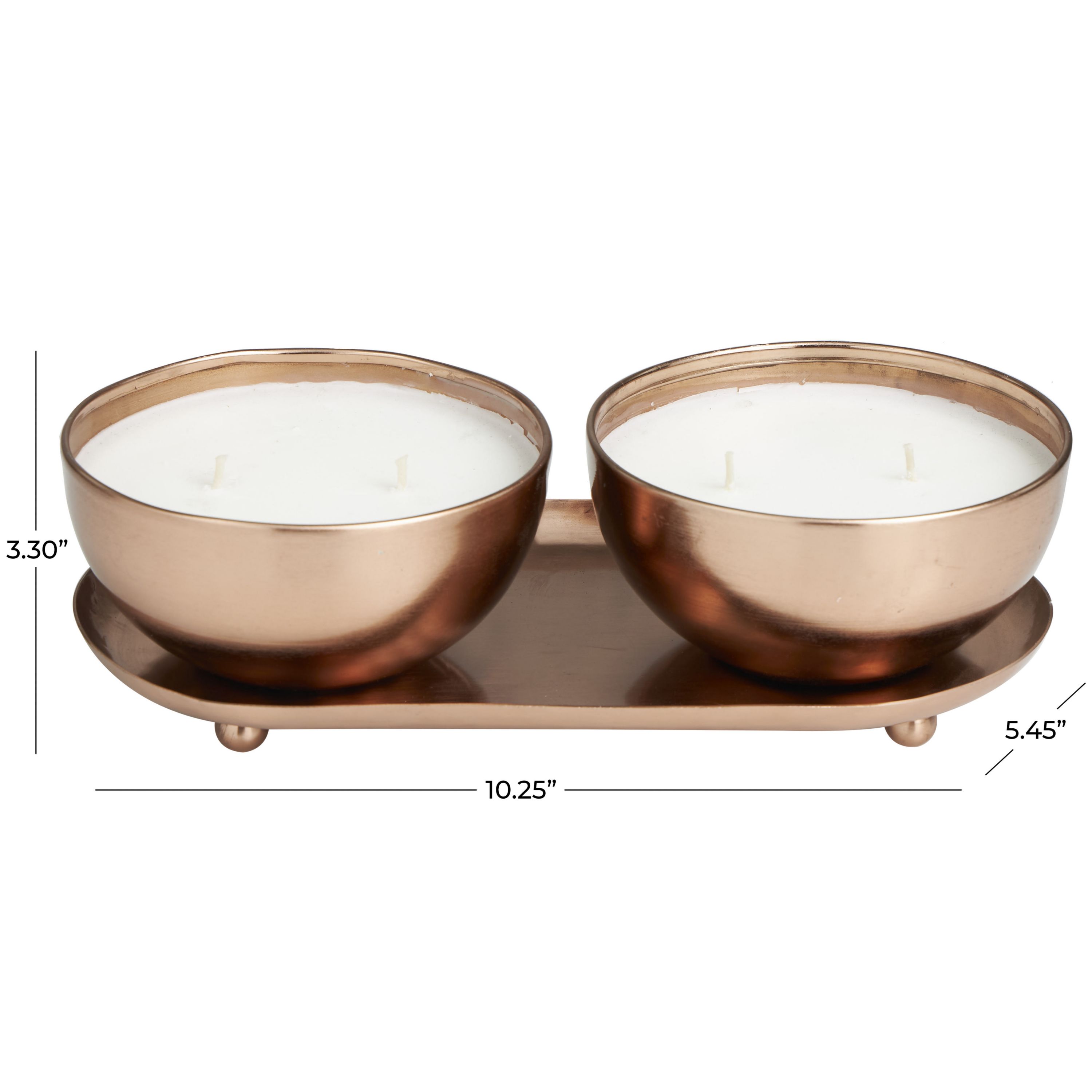 Modern Metal Candle - Set of 2