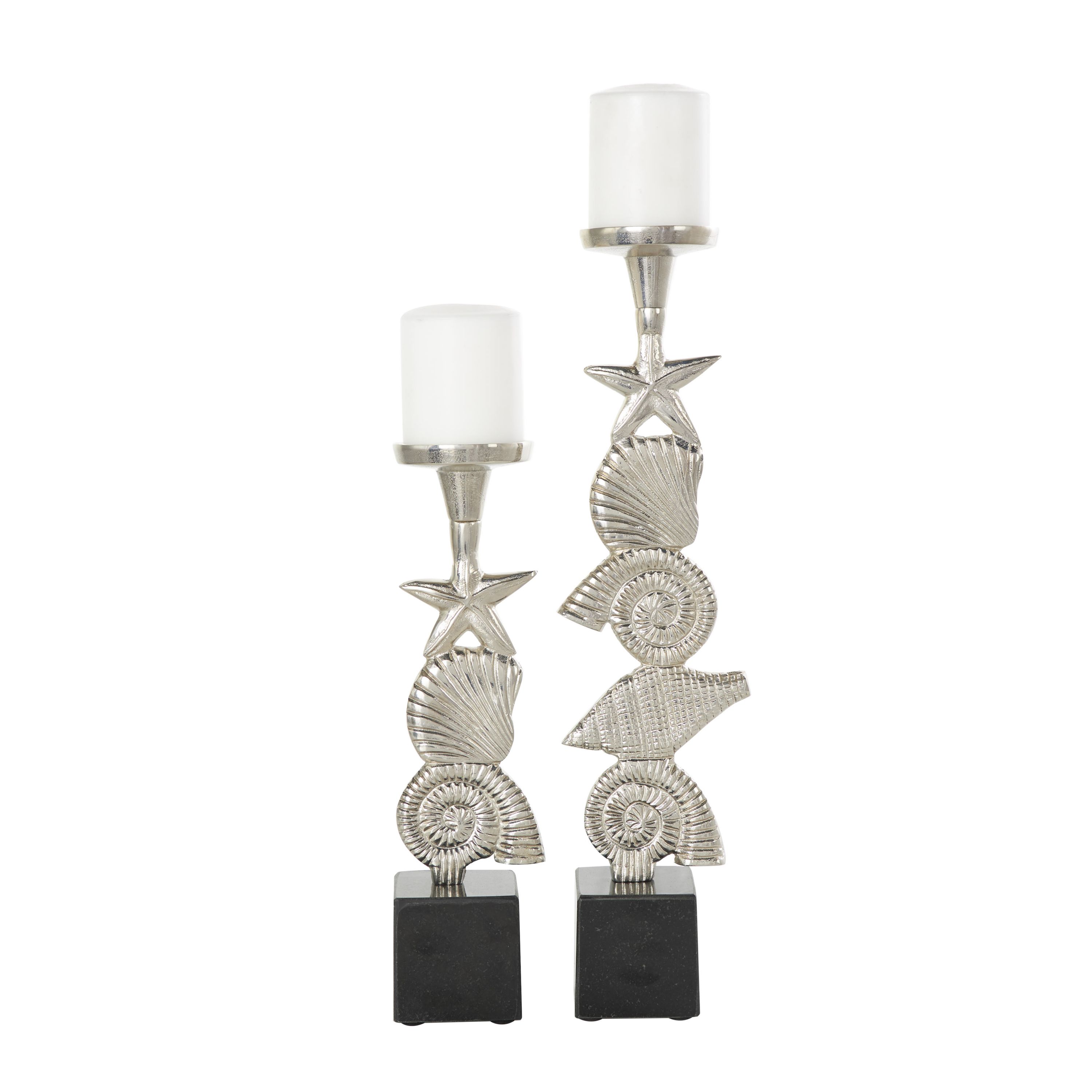 Traditional Aluminum Candle Holder - Set of 2