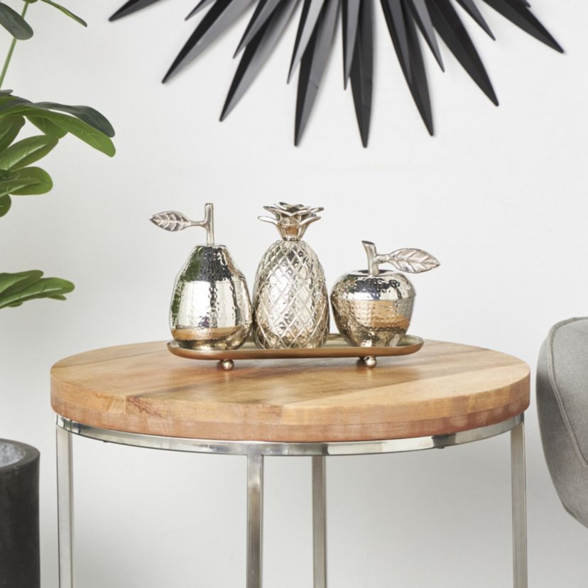 Modern Aluminum Decorative Jars - Set of 4