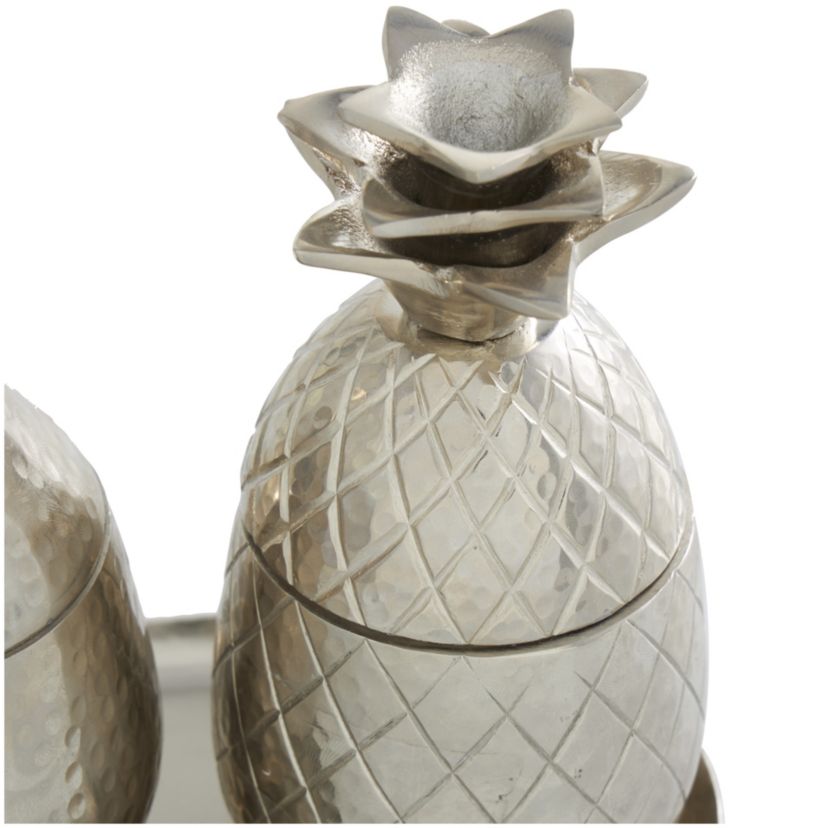 Modern Aluminum Decorative Jars - Set of 4