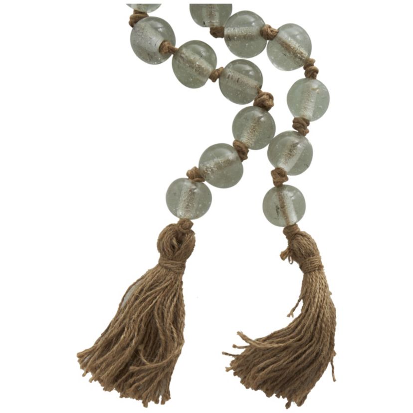 Bohemian Glass Garland with Tassel