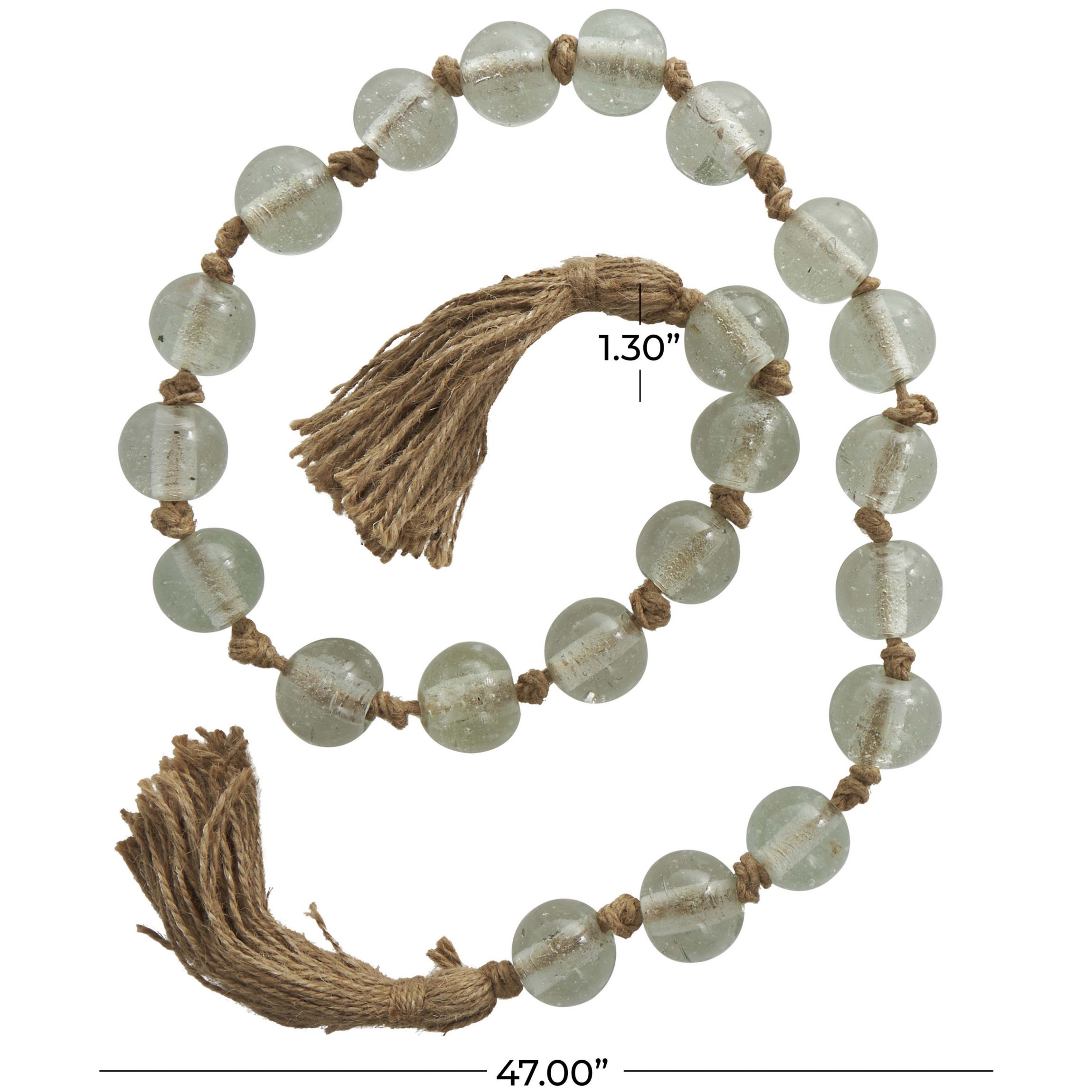Bohemian Glass Garland with Tassel