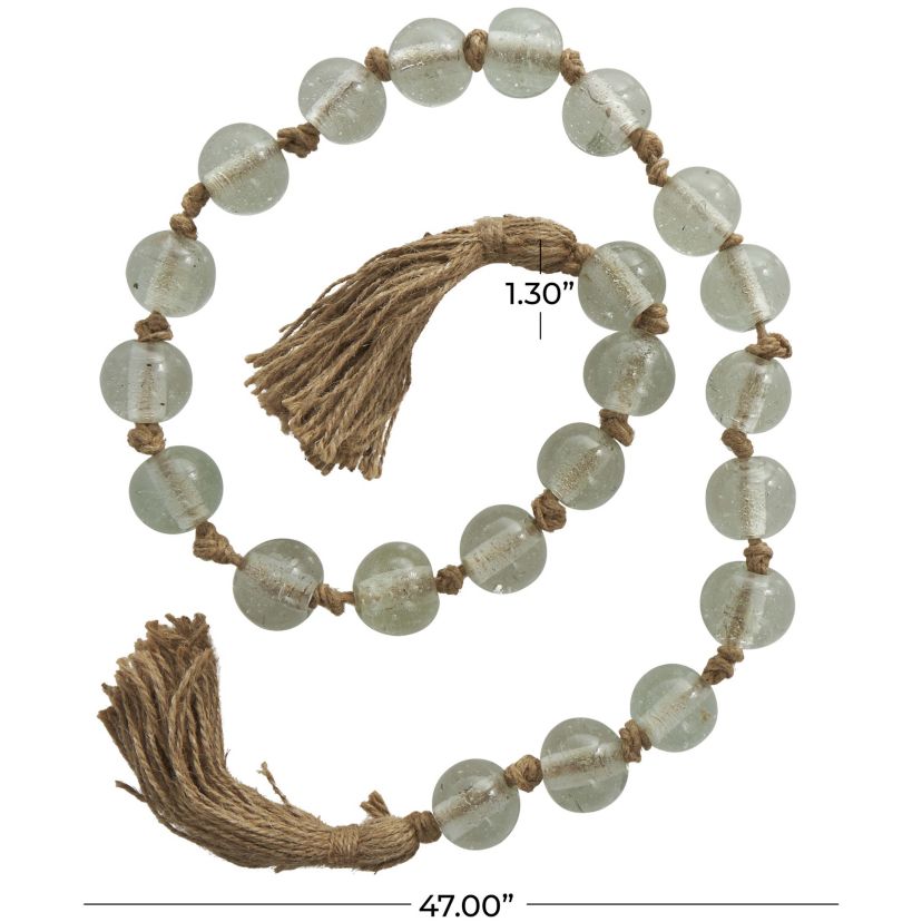Bohemian Glass Garland with Tassel