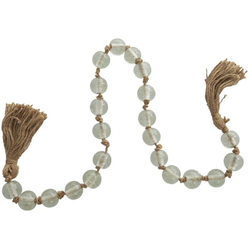 Bohemian Glass Garland with Tassel
