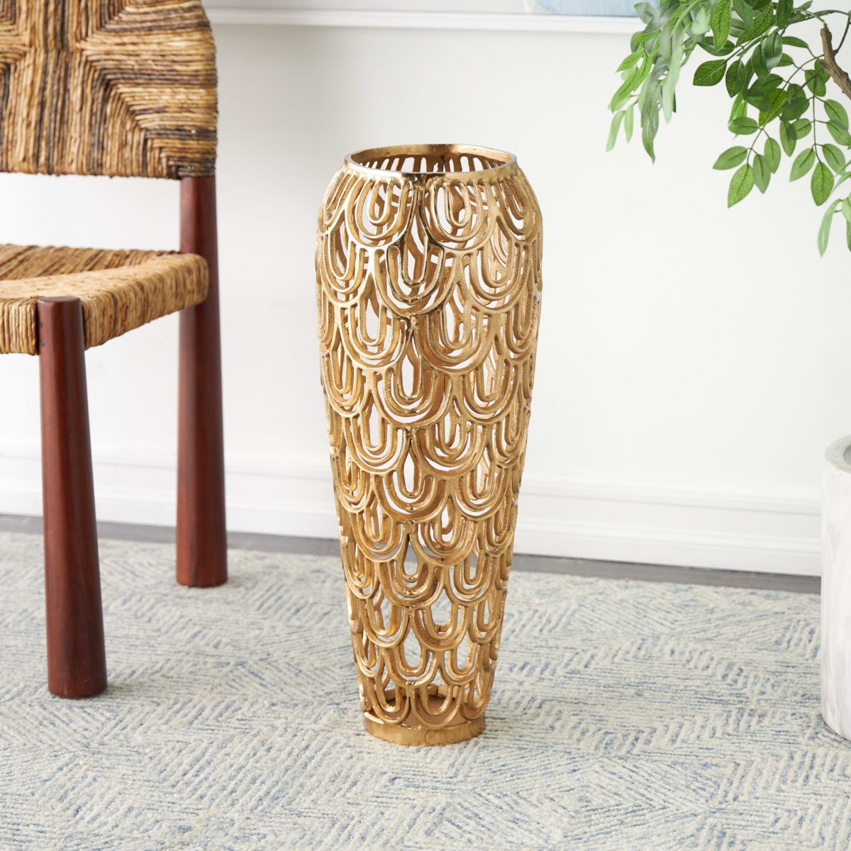 Contemporary Aluminum Metal Vase