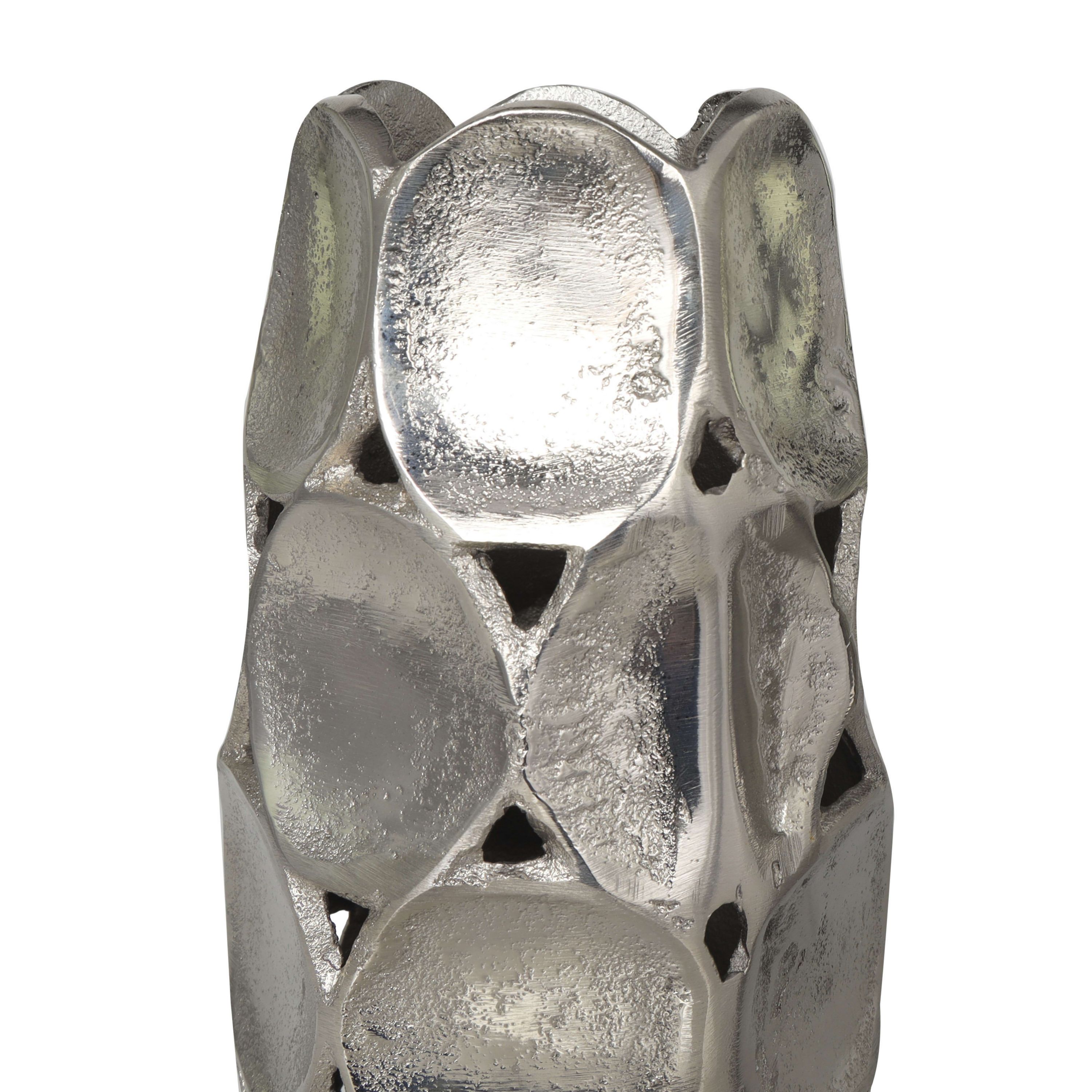 Contemporary Aluminum Metal Vase - Set of 2