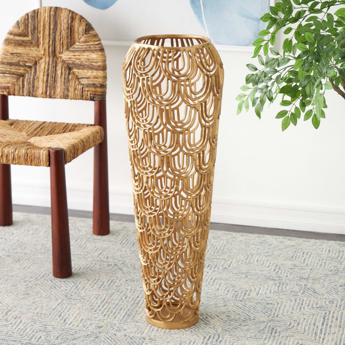 Contemporary Aluminum Metal Vase