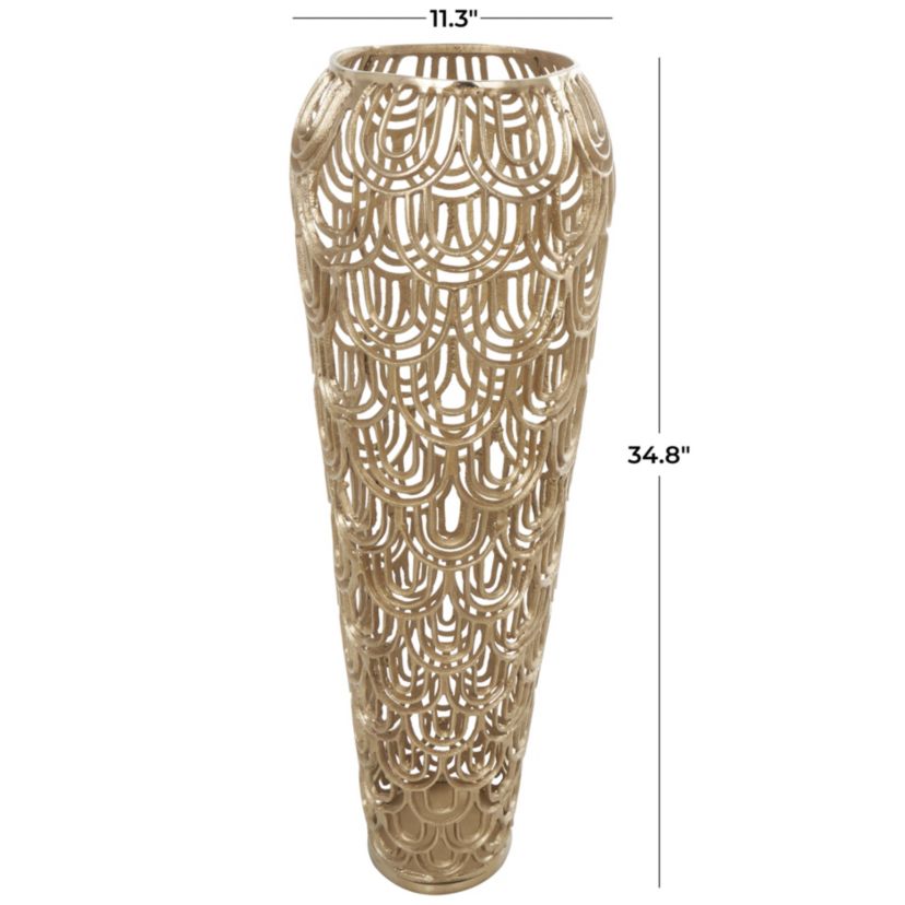 Contemporary Aluminum Metal Vase