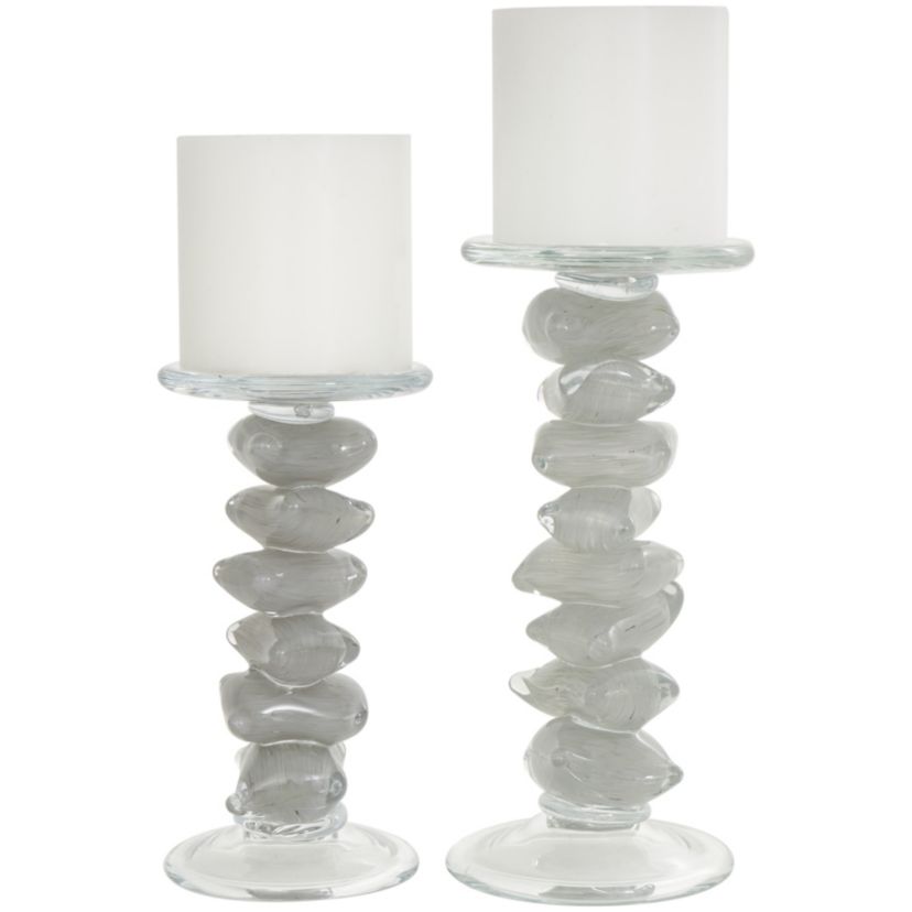Coastal Glass Candle Holder - Set of 2