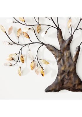 Metal Capiz Tree Wall Art