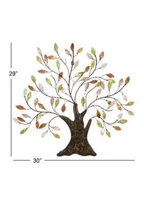 Metal Capiz Tree Wall Art