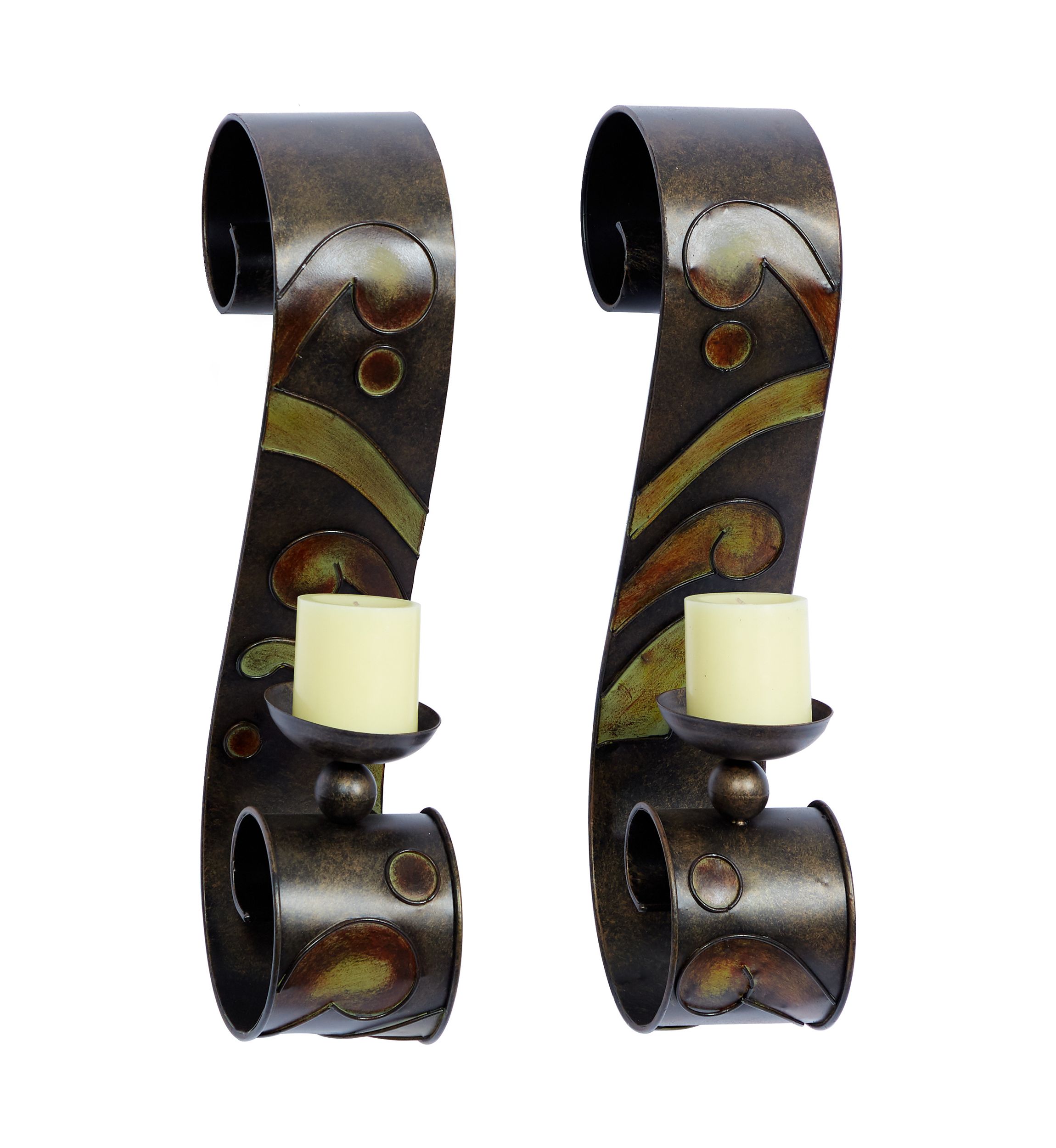 Traditional Metal Wall Sconce - Set of 2