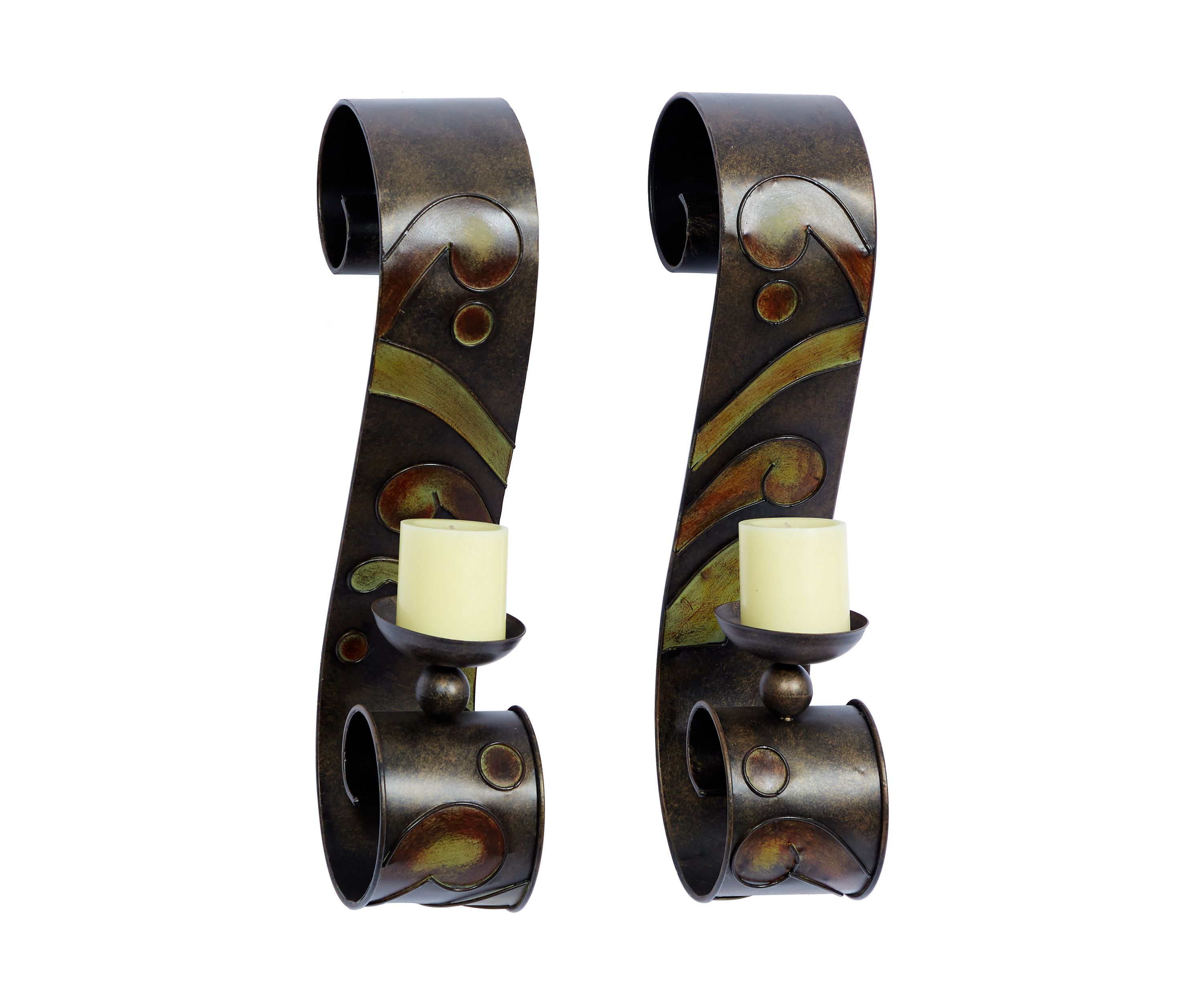 Traditional Metal Wall Sconce - Set of 2