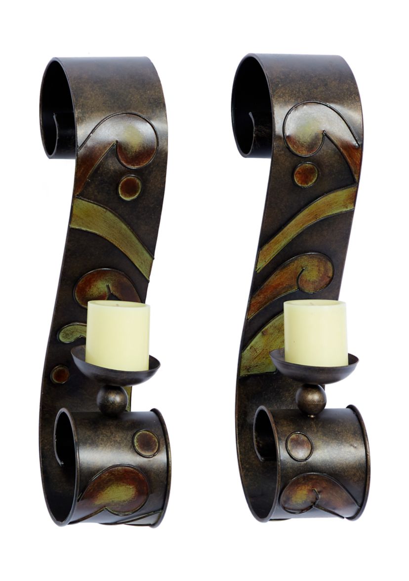 Traditional Metal Wall Sconce - Set of 2