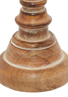 Traditional Mango Wood Candle Holder - Set of 3