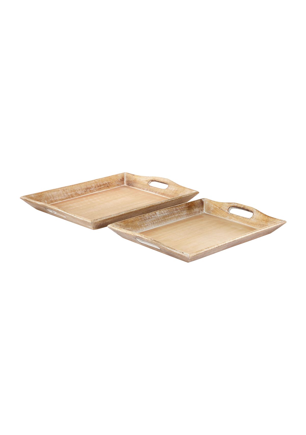 Traditional Wooden Tray - Set of 2