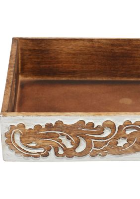 Traditional Mango Wood Tray - Set of 2