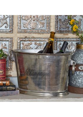 Traditional Aluminum Metal Ice Bucket