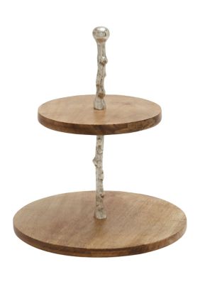 Farmhouse Mango Wood Tiered Server