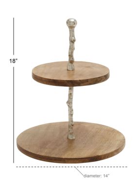 Farmhouse Mango Wood Tiered Server