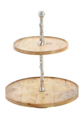 Farmhouse Mango Wood Tiered Server