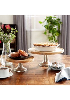 Modern Mango Wood Cake Stand - Set of 3