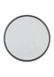 Round Triple Rimmed Silver Metal Wall Mirror, 32 in x 32 in 