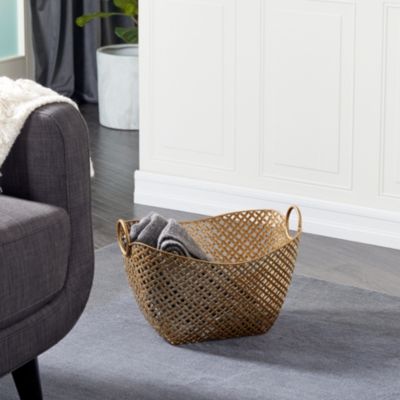 Contemporary Metal Storage Basket